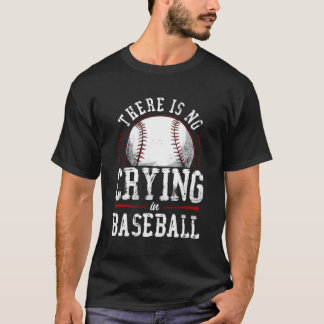 Baseball-Lüfter im Baseball gibt es kein Weinen T-Shirt