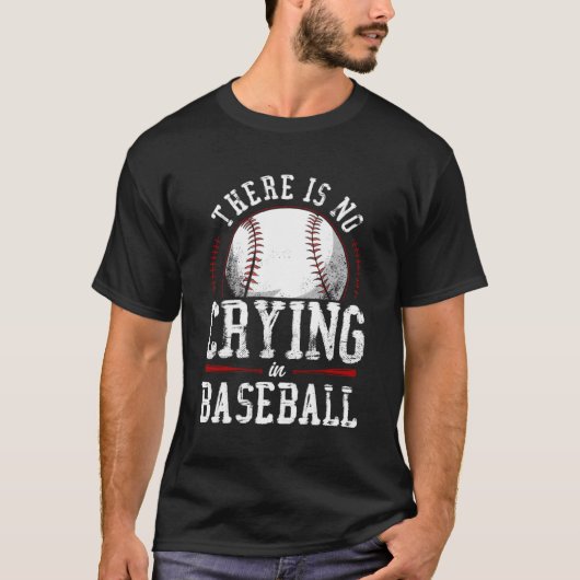 Baseball-Lüfter im Baseball gibt es kein Weinen T-Shirt (Vorderseite)