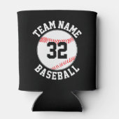 Baseball-Lüfter - Teamname und Spielernummer Dosenkühler (Rückseite)