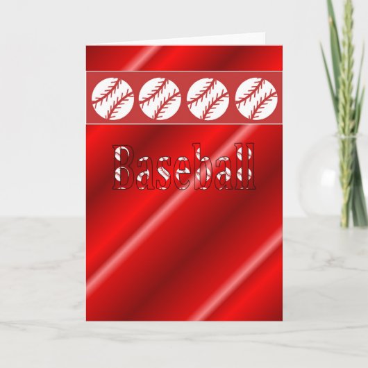 Baseball-Lüfterkarte rot und weiß Karte (Vorderseite)
