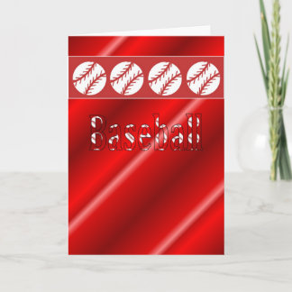 Baseball-Lüfterkarte rot und weiß Karte