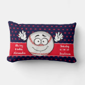 Baseball lustige Gesichtshäufigkeit Red White Blue Lendenkissen (Vorderseite)