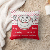 Baseball lustige Gesichtshäufigkeit Red White Kissen (Decke)