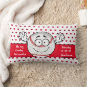 Baseball lustige Gesichtshäufigkeit Red White Lendenkissen (Decke)