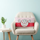 Baseball lustige Gesichtshäufigkeit Red White Lendenkissen (Stuhl )