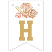 Baseball Luxury Girl Birthday Wimpelkette (Zweite Fahne)