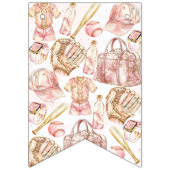 Baseball Luxury Girl Birthday Wimpelkette (Erste Fahne)