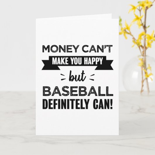 Baseball macht glücklich karte (Gelbe Blume)