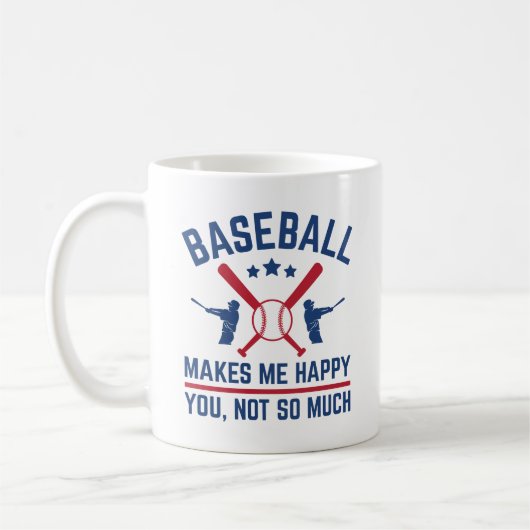Baseball macht mich glücklich über dich nicht so s kaffeetasse (Links)