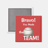 Baseball machte das Team Magnet (Vorderseite/Rückseite)