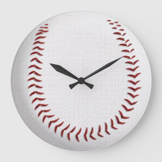 Baseball Macro Große Wanduhr (Vorderseite)