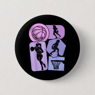 Baseball Mädchen Frauen Kinder Button