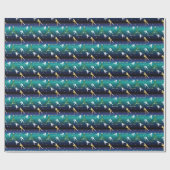 Baseball Mädchen Softball Weihnachten Geschenkpapier (Flach)