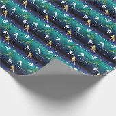 Baseball Mädchen Softball Weihnachten Geschenkpapier (Ecke)