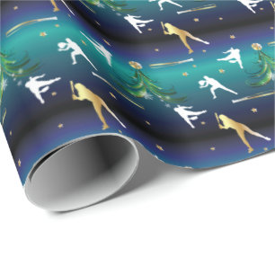 Baseball Mädchen Softball Weihnachten Geschenkpapier