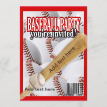 Baseball-Magazin, weiß und rot, Party