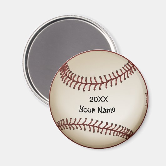 Baseball Magnet (Vorderseite/Rückseite)