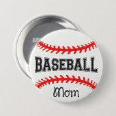 Baseball-Mama 3" Round-Button Button (Vorne & Hinten)