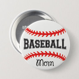Baseball-Mama 3" Round-Button Button