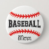 Baseball-Mama 3" Round-Button Button (Vorderseite)