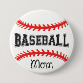 Baseball-Mama 3” Rundbutton Button (Vorderseite)