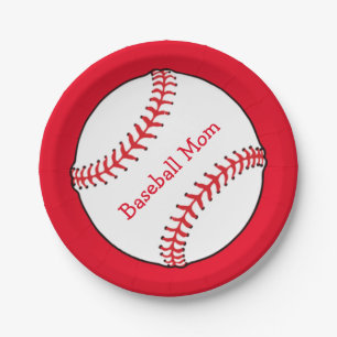 Baseball-Mama 7 Zoll-Papierplatte Pappteller