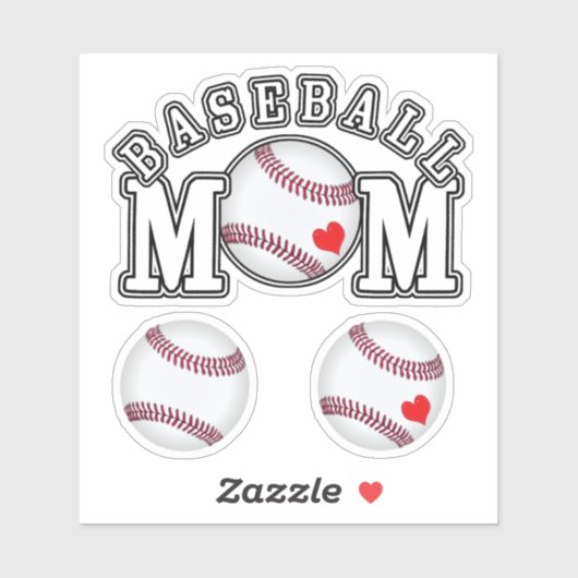 Baseball-Mama Aufkleber (Blatt)