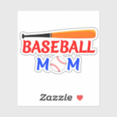 Baseball-Mama Aufkleber (Blatt)