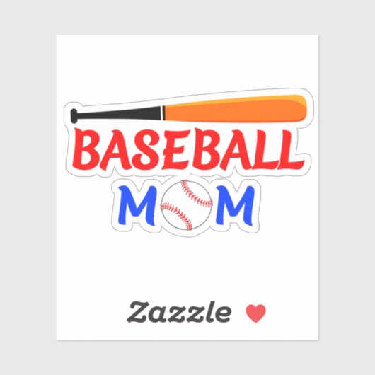 Baseball-Mama Aufkleber (Blatt)