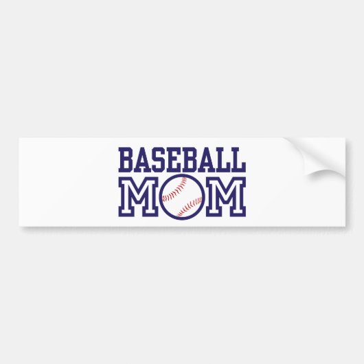 Baseball-Mama Autoaufkleber (Vorne)