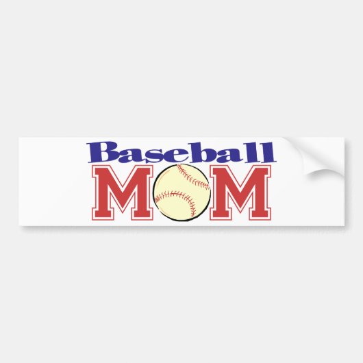 Baseball-Mama Autoaufkleber (Vorne)
