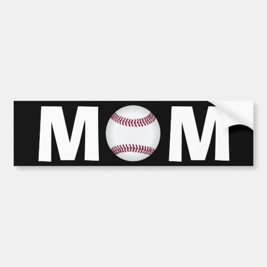 Baseball-Mama-Autoaufkleber Autoaufkleber (Vorne)