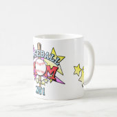 Baseball-Mama, Baseball Kaffeetasse (VorderseiteRechts)