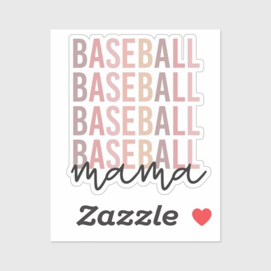 Baseball Mama | Baseball-Mama Aufkleber (Blatt)