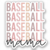 Baseball Mama | Baseball-Mama Aufkleber (Vorderseite)