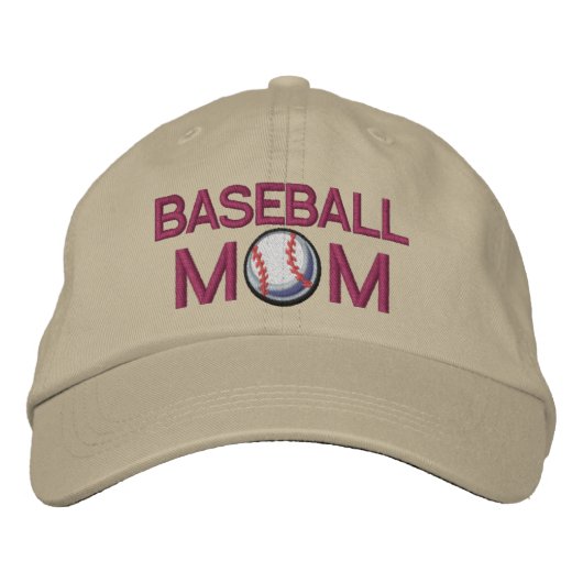 Baseball-Mama Bestickte Kappe (Vorderseite)