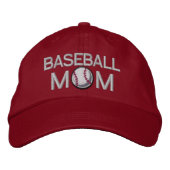 Baseball-Mama Bestickte Kappe (Vorderseite)