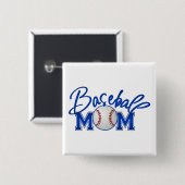 Baseball MAMA-Blau Button (Vorne & Hinten)