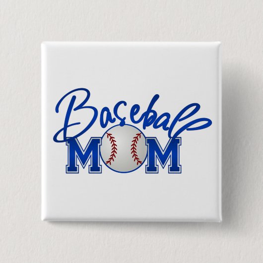 Baseball MAMA-Blau Button (Vorderseite)