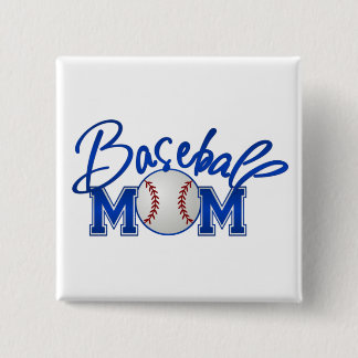 Baseball MAMA-Blau Button