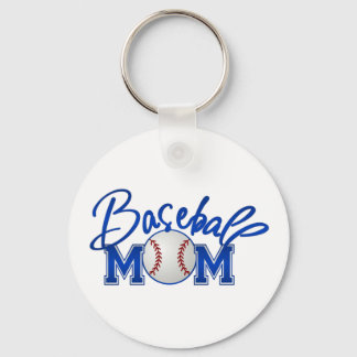 Baseball-MAMA blau Schlüsselanhänger