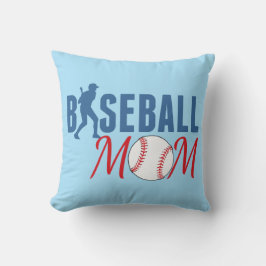 Baseball Mama Blue Kissen