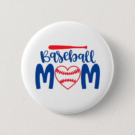 Baseball-Mama Button (Vorderseite)