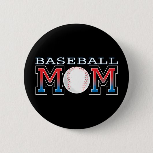 Baseball-Mama Button (Vorderseite)