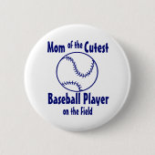 Baseball-Mama Button (Vorderseite)