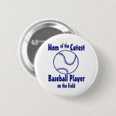 Baseball-Mama Button (Vorne & Hinten)