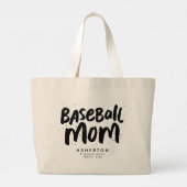 Baseball Mama cool trendiger schwarzer Typ persona Jumbo Stoffbeutel (Rückseite)