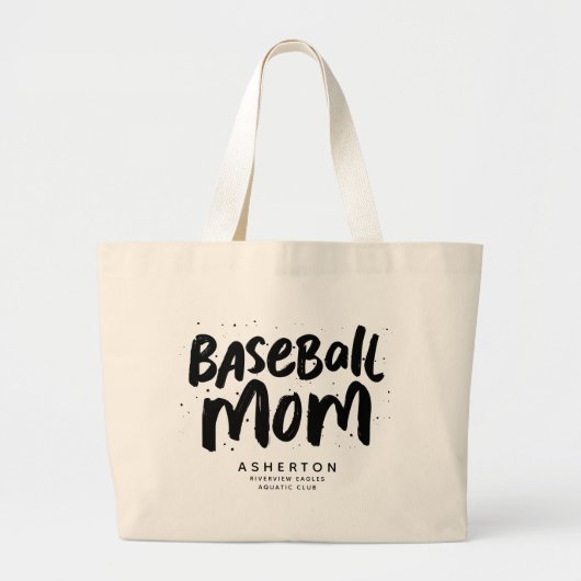 Baseball Mama cool trendiger schwarzer Typ persona Jumbo Stoffbeutel (Vorne)
