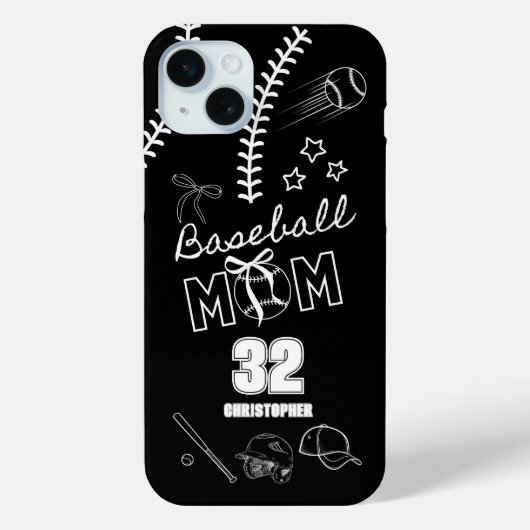 Baseball Mama Coquette Bow Case-Mate iPhone Hülle (Rückseite)