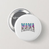 Baseball Mama Coquette Bow Game Day Baseball Mama Button (Vorne & Hinten)